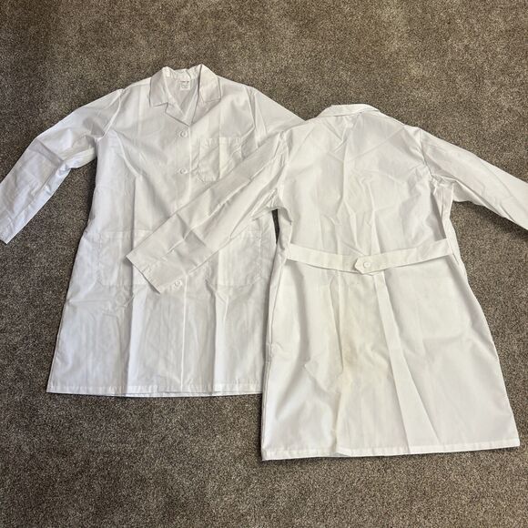 Fashion Seal Jackets & Blazers - 2 Fashion Seal White Medical Lab Coat Long Sleeve Womens 20 XL Deli Meat Butcher